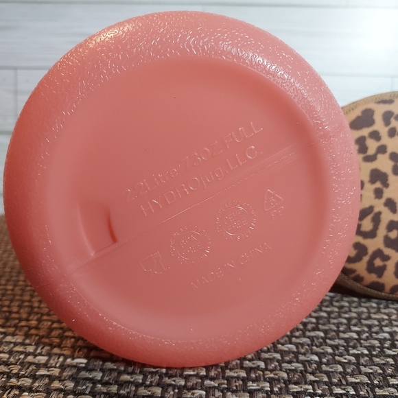 Hydro Jug Hydrojug Cheetah Leopard Blush Sleeve Strap Pink Half Gallon Water - Picture 4 of 6